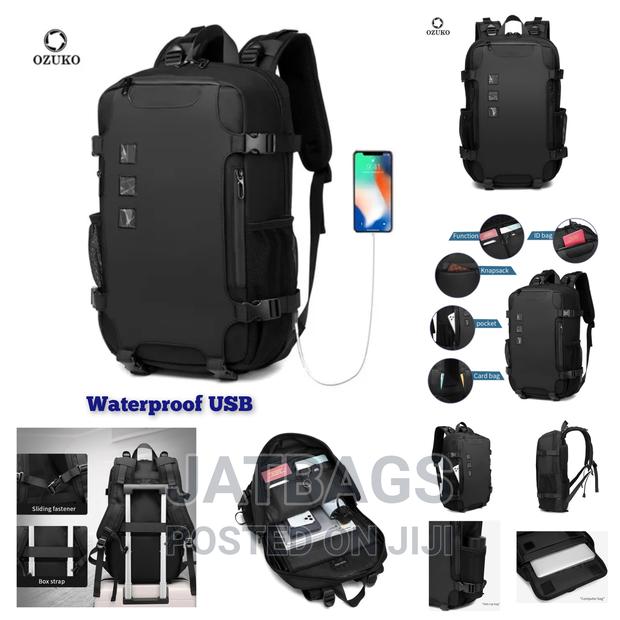 Ozuko Black Waterproof Laptop Backpack (Free Delivery) · Photo 3