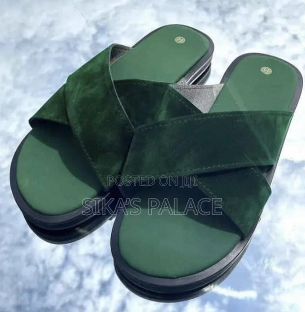 Green Suede Slippers · Photo 2