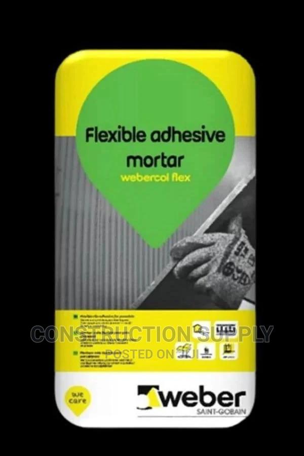 Tile Adhesive (Cement): Webercol Flex 20KG - Grey