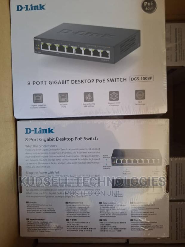 8-Port Desktop Switch With 4 Poe Ports
DGS-1008p · Photo 2