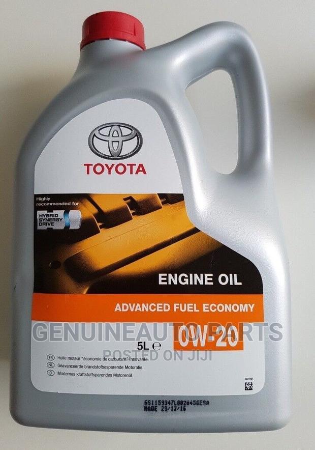 Genuine 5litres Toyota Hybrid 0w20 Synthetic Engine Oil