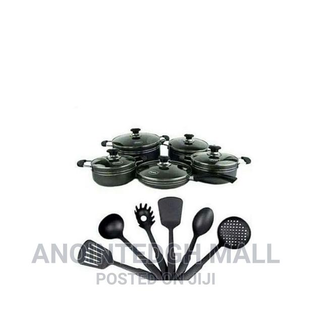 Amel 16 Pieces Non-Stick Cookware Set - Black · Photo 4