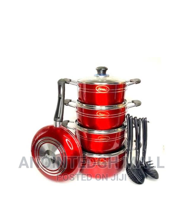 Amel 16 Pieces Non-Stick Cookware Set - Red · Photo 2