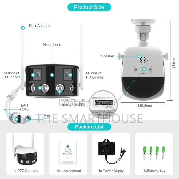Smart Dual 180° Rotating CCTV Camera (Wireless and Wired) photo 8