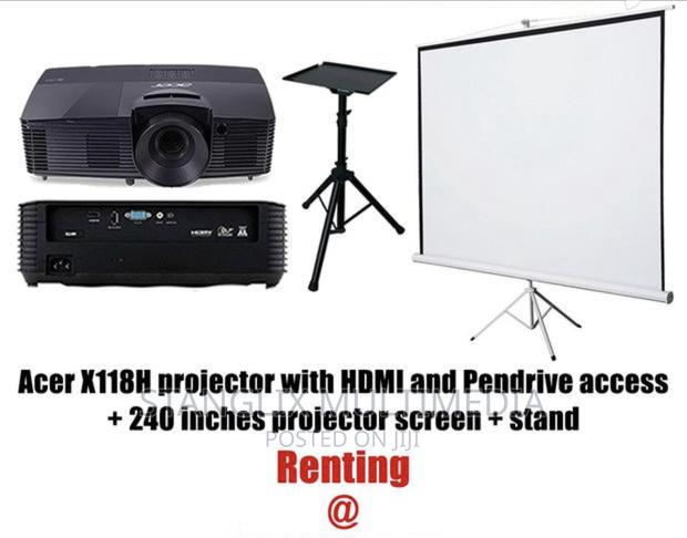 Projector Screen +Hdmi,Pendrive Projector for Renting Only · Photo 2