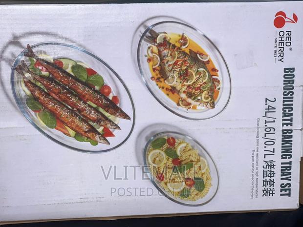 Borosilicate Baking Tray Bowl Set of 3 (Transparent) · Photo 4