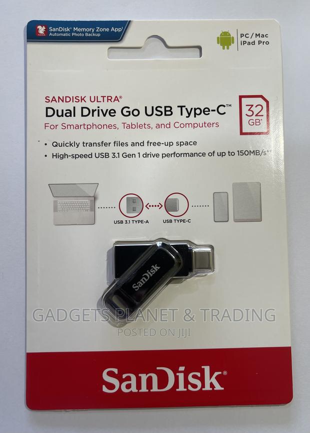 Sandisk 32gb Ultra Dual Drive Go 2-in-1 Flash Drive - 3.1 · Photo 3