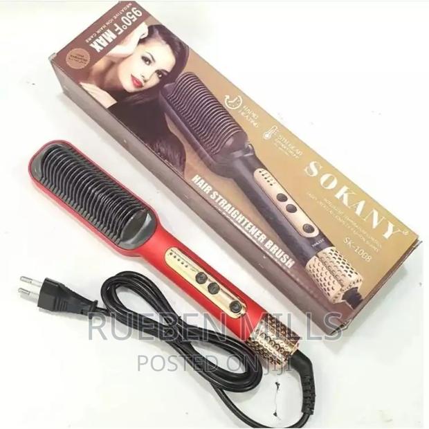 950 Degrees Sokany Ring Hot Comb Hair Straightener Brush · Photo 2