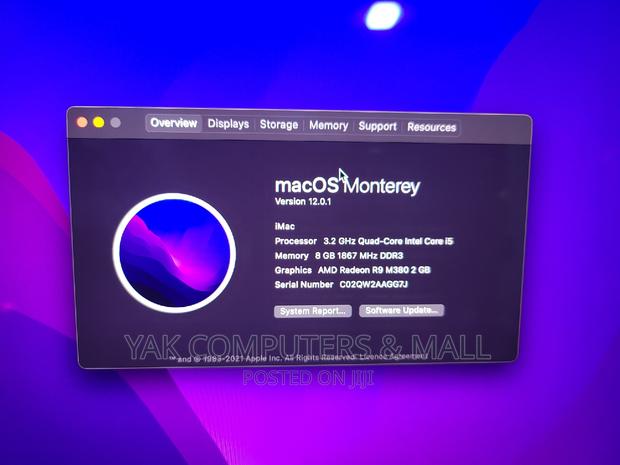 Desktop Computer Apple iMac 8GB Intel Core I5 HDD 1T