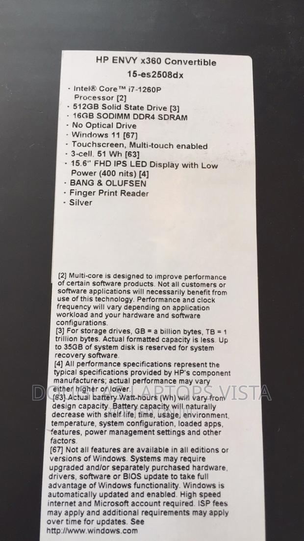 New Laptop HP Envy 15 16GB Intel Core I7 SSD 512GB