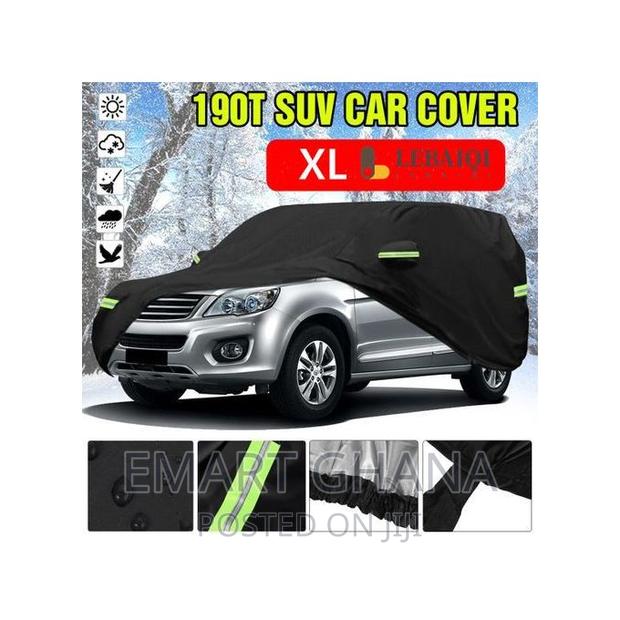 Waterproof Car Protection Cover - Xl Size- Black