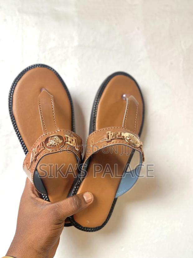 Brown Silk Slippers · Photo 2