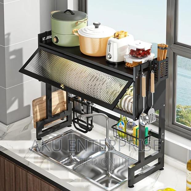 Dish Rack Drain Stand Kitchen Cabinet Door Storage · Photo 3