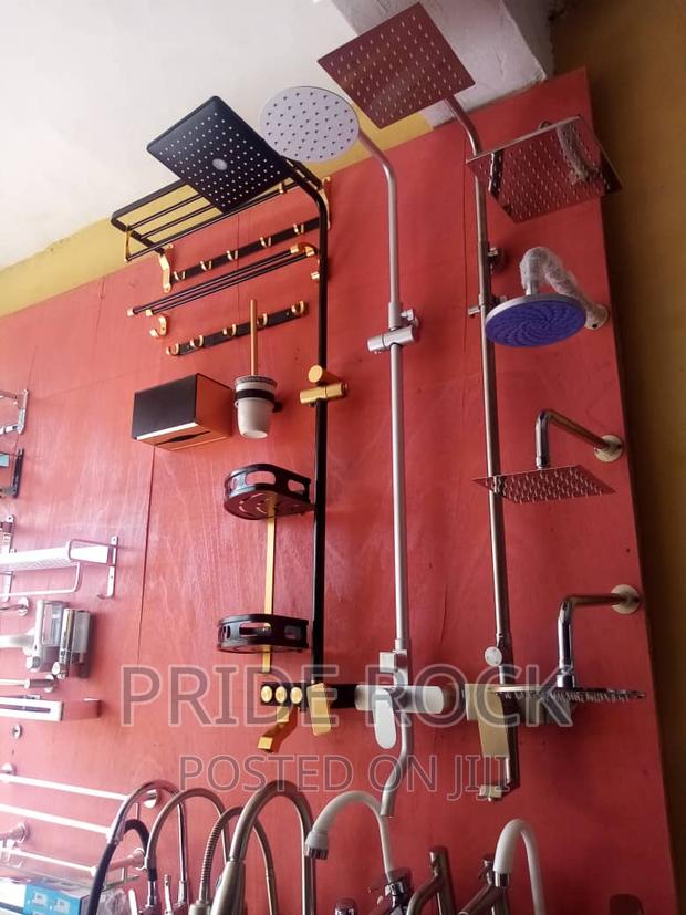 Black and Gold Rain Shower,Shower Pole, Telephone · Photo 2