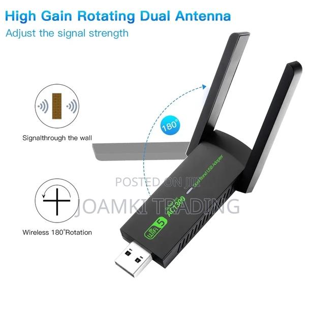1300mps Wifi Adapter, 2.4g 5g Dual Band Wifi Network Adapter photo 4
