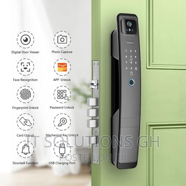 Tuya Wifi 3D Face Recognition Smart Door Lock With Camera Fi · Photo 2