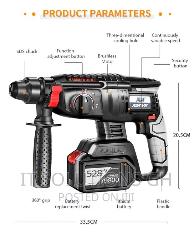 Nanwei 4/3/2pcs Brushless Cordless Power Tools Set Power Dri · Photo 2