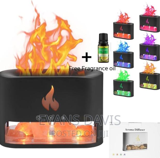 Flames Diffuser With Crystal/ Salt Stones Plus Free Oil · Photo 3