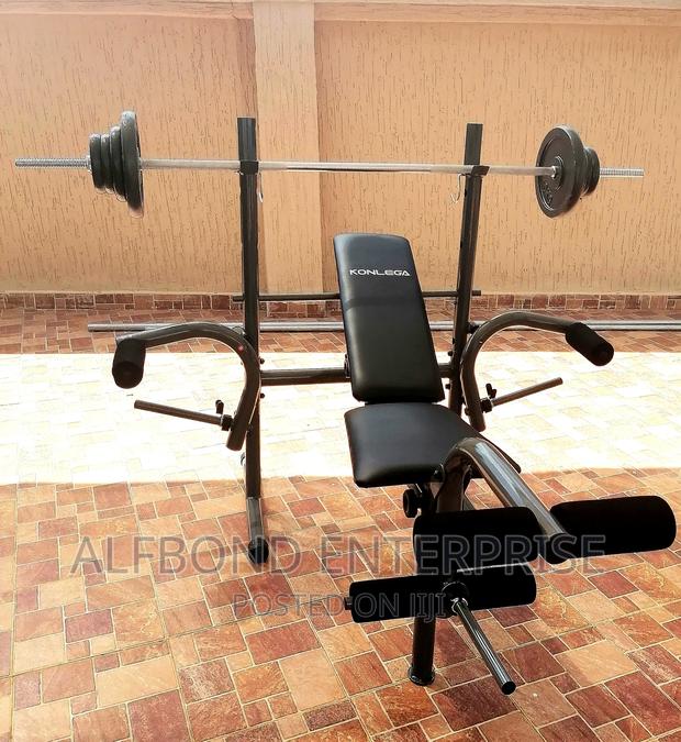Konlega Bench Press With 40kg Weight and Bar · Photo 3