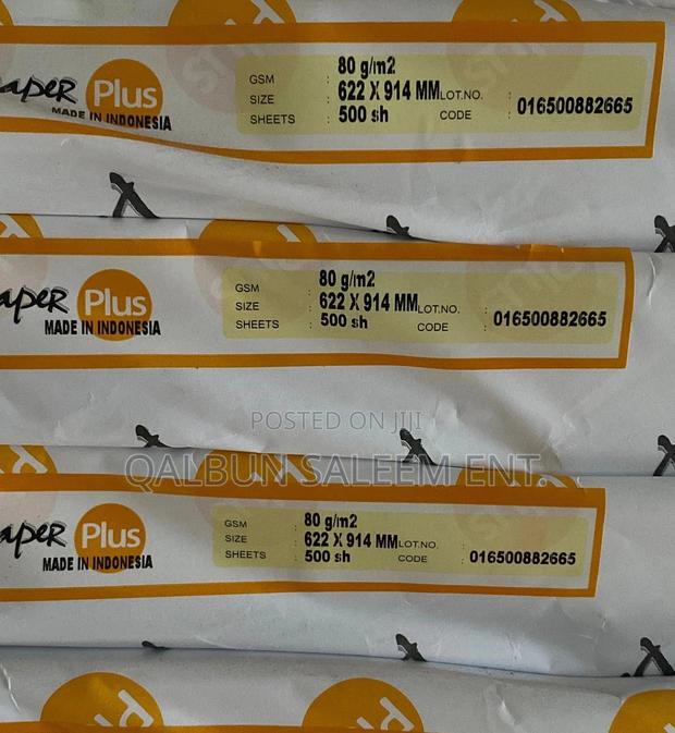 Bond 80 GSM White Paper 622*914mm Nigerian Size Paper Plus · Photo 3