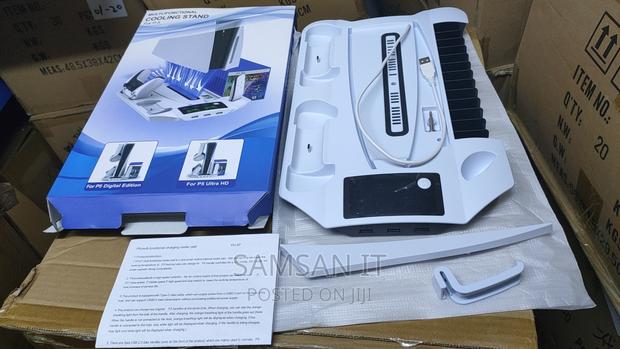 Universal Ps5 Cooling Stand With Charging Dock and Cd Stora photo 2