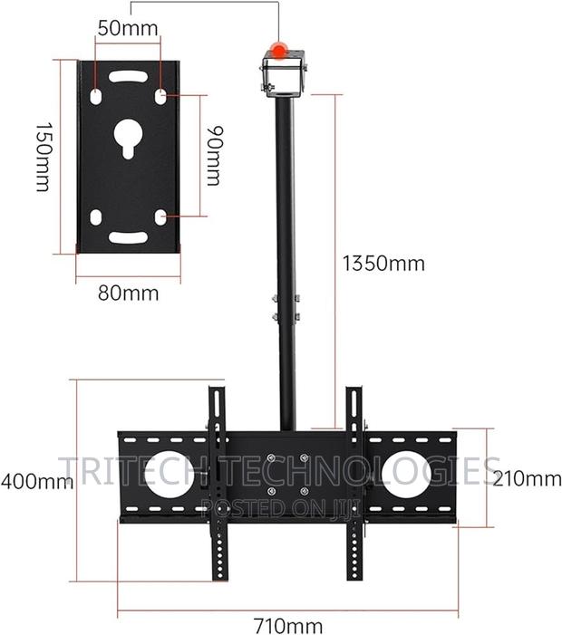 TV Ceiling Mount, Telescopic LCD Ceiling TV Mount 26" ~ 75" · Photo 3