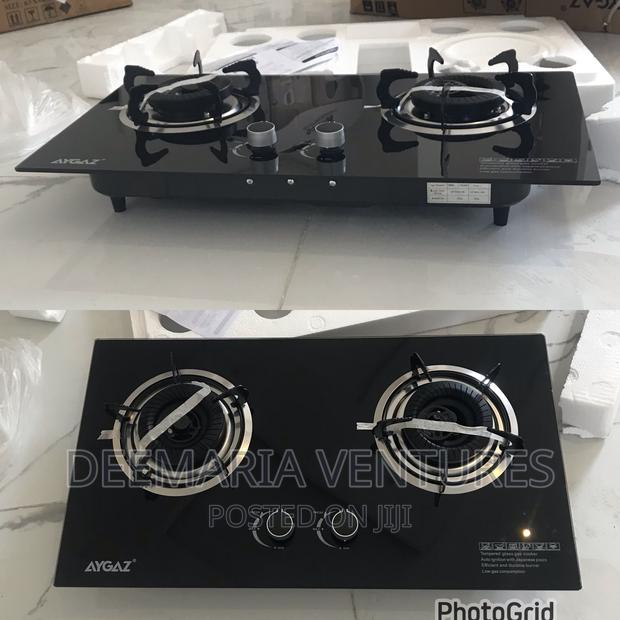 AYGAZ Built in 2 Burner Auto Ignition Glass Top Gas Hob