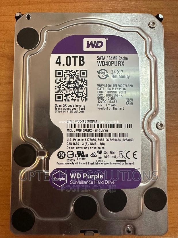 WD Purple Internal Hard Drive 3.5 Inch 4TB · Photo 2