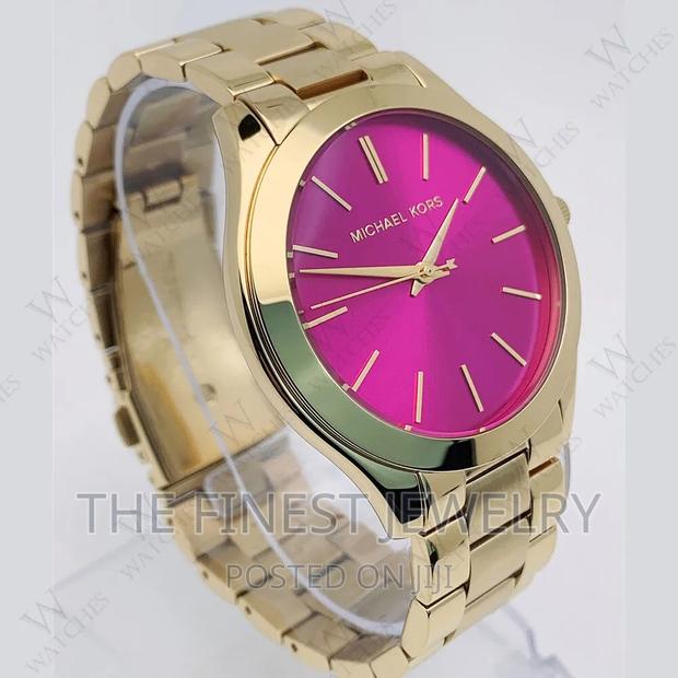 Michael Kors Ladies Watch Slim Runway Rose Gold Plum MK3550 · Photo 4