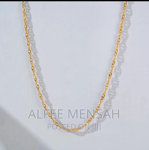 Gold Necklace Water Ripple No Pendant Personalized