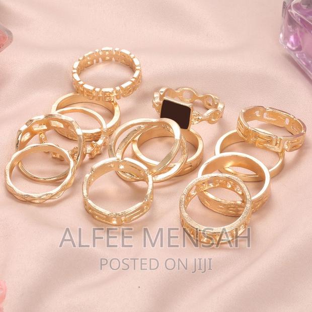 Gold Joint Personalized Rings Set