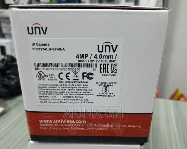 Uniview Unv 4mp Bullet Ip Camera Ipc2124lb-Sf40 · Photo 4