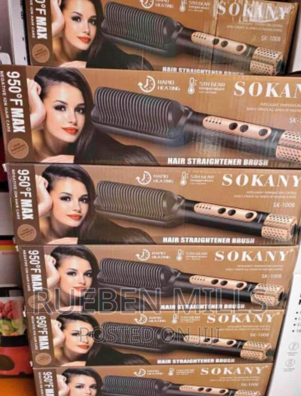 9500F Max Heating Sokany Hot Comb Hair Straightener Brush · Photo 2
