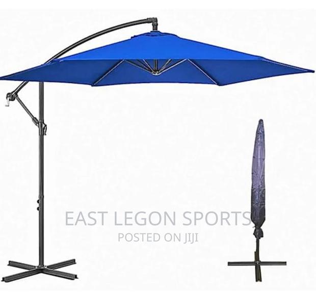 Cantilever Parasol Blue Cream Umbrella Canopy Gazebo Tent photo 2