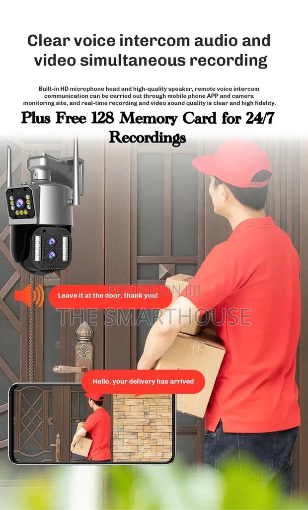 Smart Triple-Lens CCTV Camera photo 4