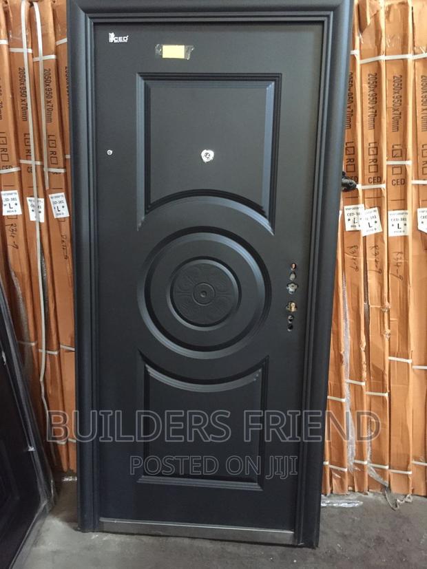 Black Standard Single Security Door+Handle+Locks Set in Box · Photo 2