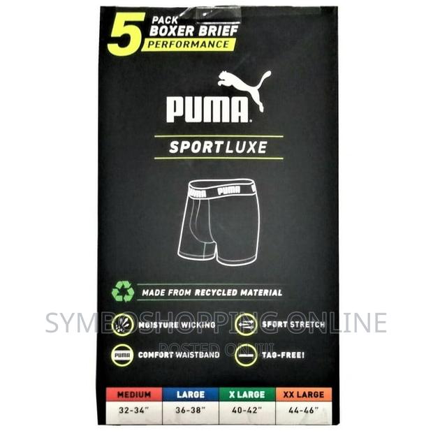 Large Puma Men's Sportluxe 5 Pair Performance Boxer Briefs