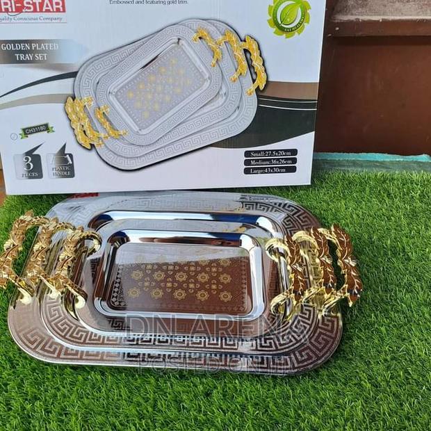 3 Set Tristar Stainless Steel Trays