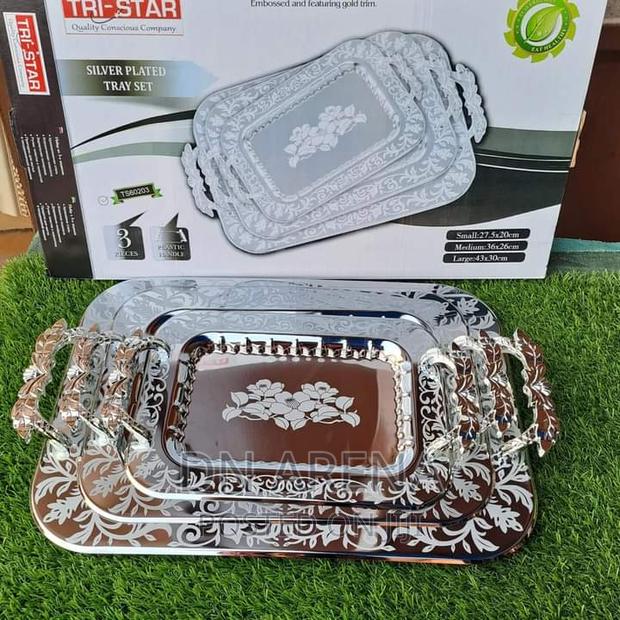 3 Set Tristar Stainless Steel Trays photo 3