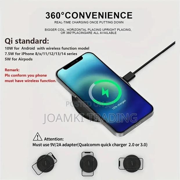 60-100w Wireless Fast Charger Pad 4 iPhones /Android Phones photo 5