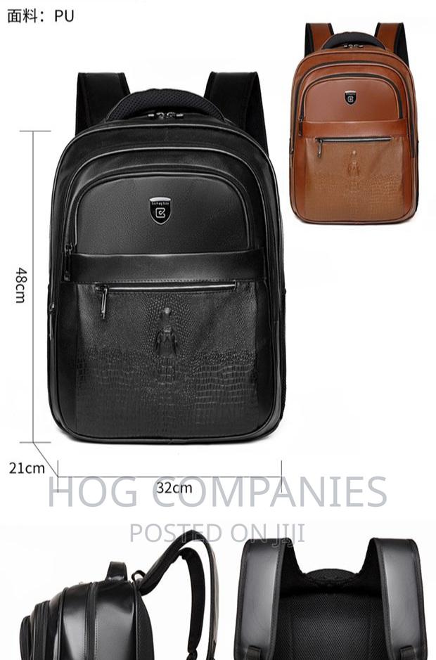 Classic Leather Backpack School Laptop Bag · Photo 4