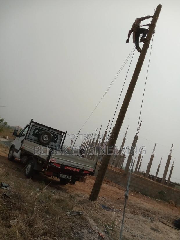 Pole Extension and Service Lines