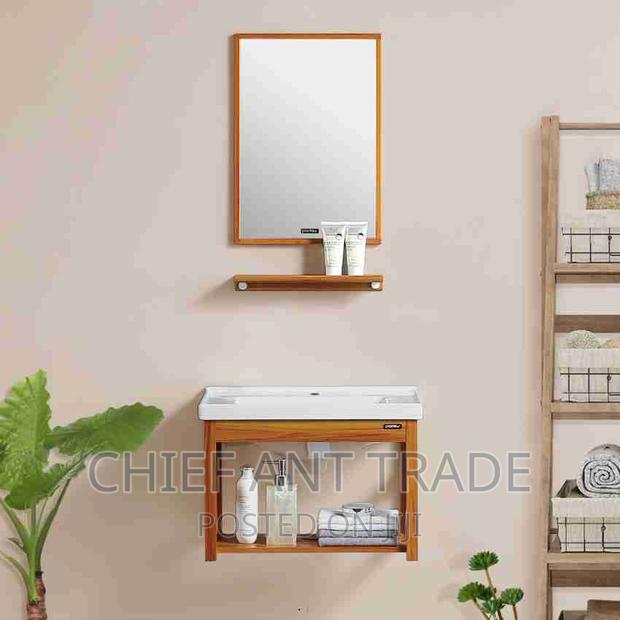Cabinet Basin With Mirror- Brown · Photo 3