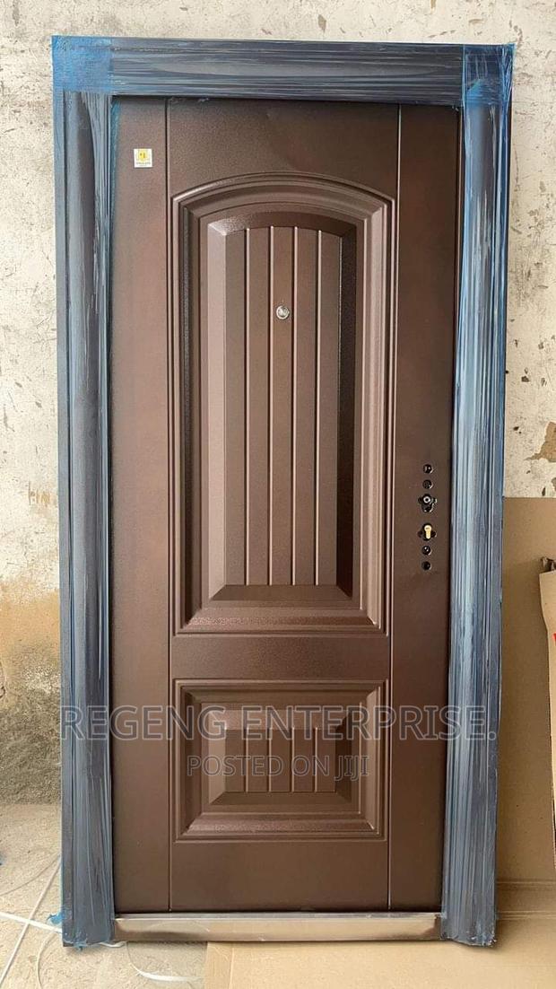 E-Mack Single Brown Security Door