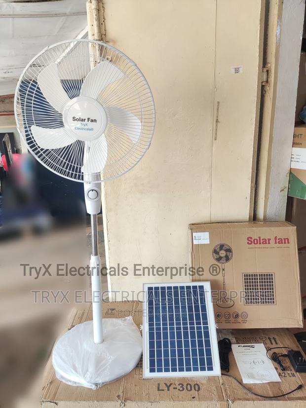 16-Inch Hs168 Solar Fan (Rechargeable Fan)