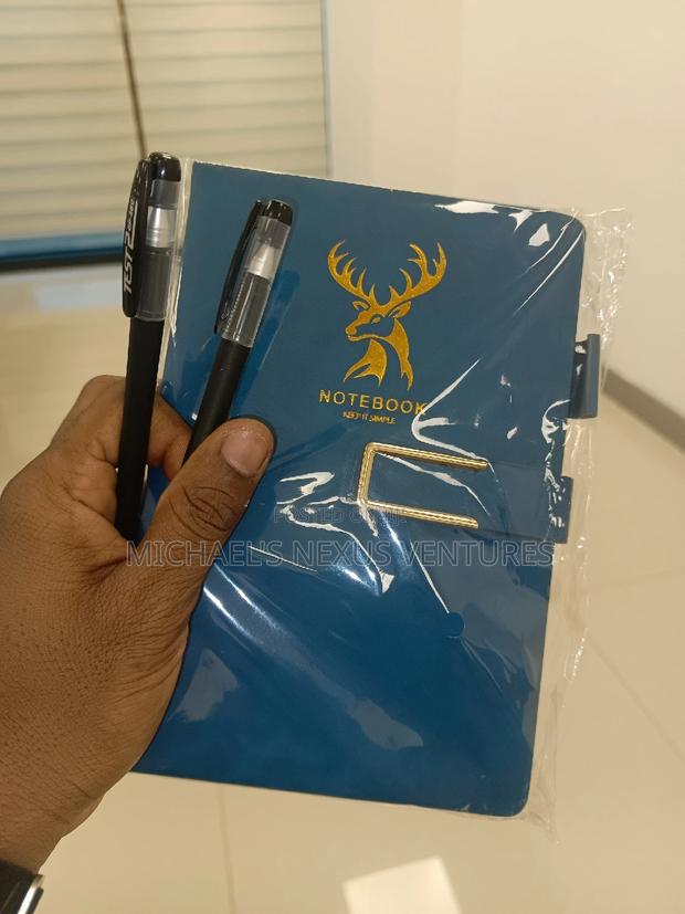 Diary Note or Notebook Blue With 2 Pens