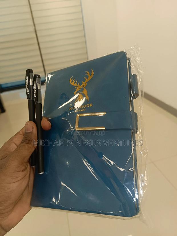 Diary Note or Notebook Blue With 2 Pens