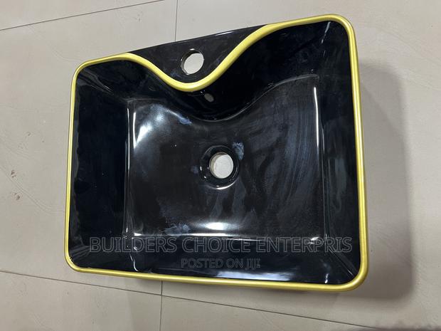 Pedicure Bowl _Counter Top Basin (Black and Gold) · Photo 4