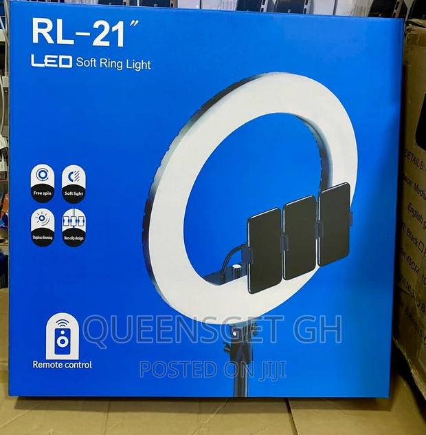 21 Inches Ring Light + Bag + 3 Holders + Stand + Remote photo 2