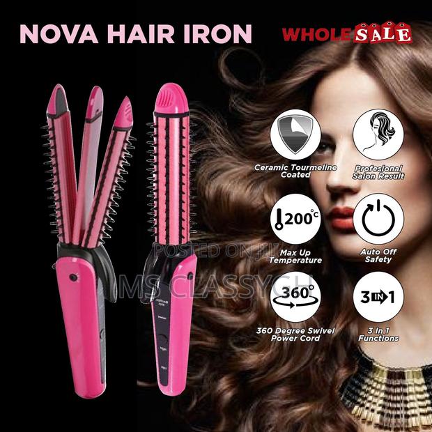 Nova 3 in 1 Hair Curler + Straightener + Brush · Photo 2
